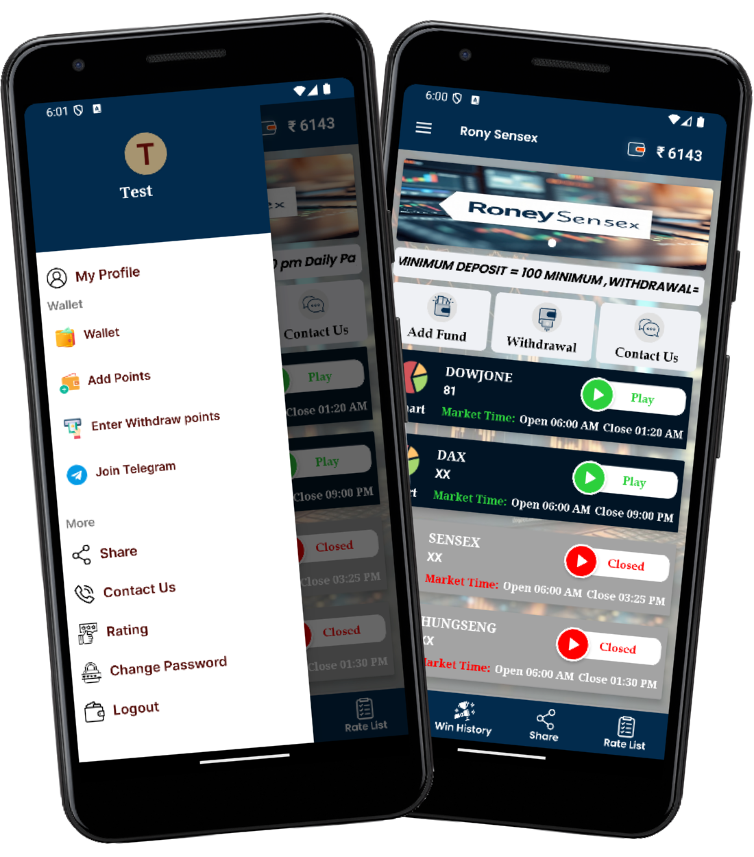 Roney Sensex Result Online